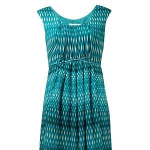 Calvin Klein 18W Pleated Green Crepe  Dress NWOT